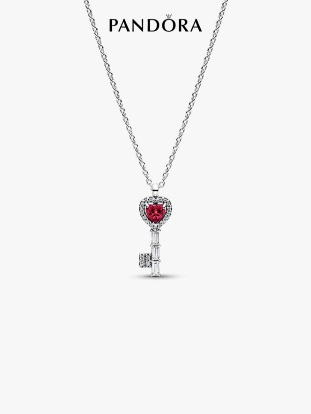 Pandora Elevated Heart Key Collier Necklace